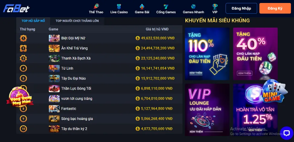 Khuyến mãi Nổ Hũ nex88 win